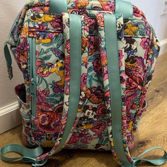 Vera Bradley Disney Floral Cartoon Backpack Cooler Rare - Picture 2 of 6
